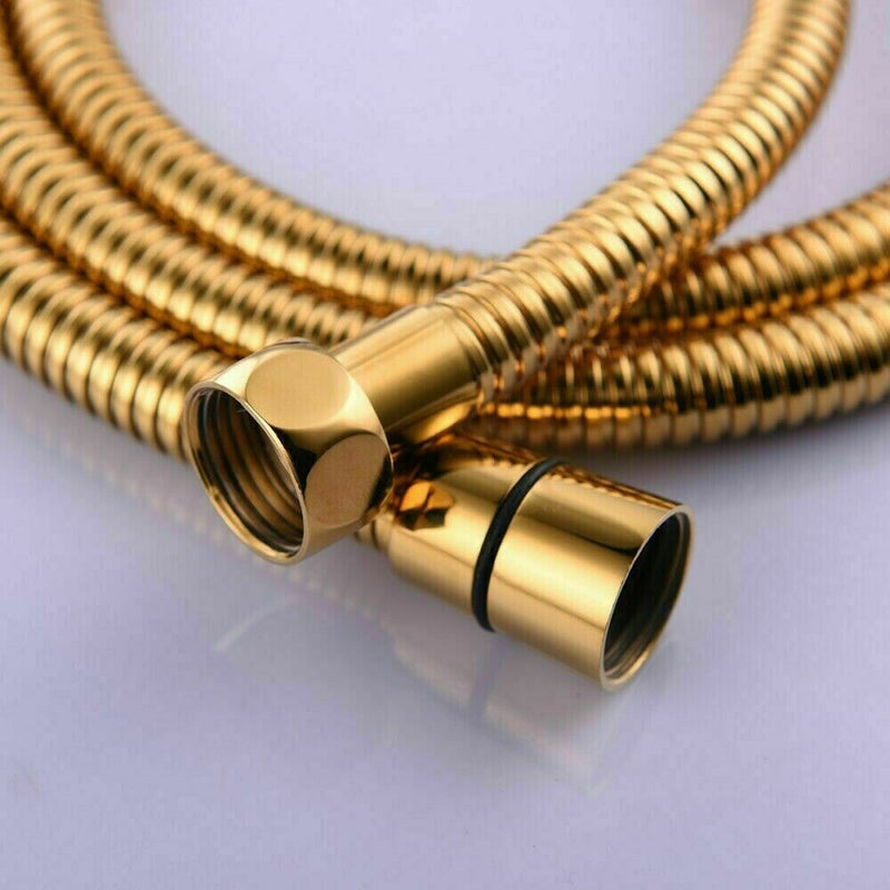 1.2m Long Gold Flexible Shower Head Hose Pipe Stainless Steel Bathroom 1/2'' - NewNest Australia