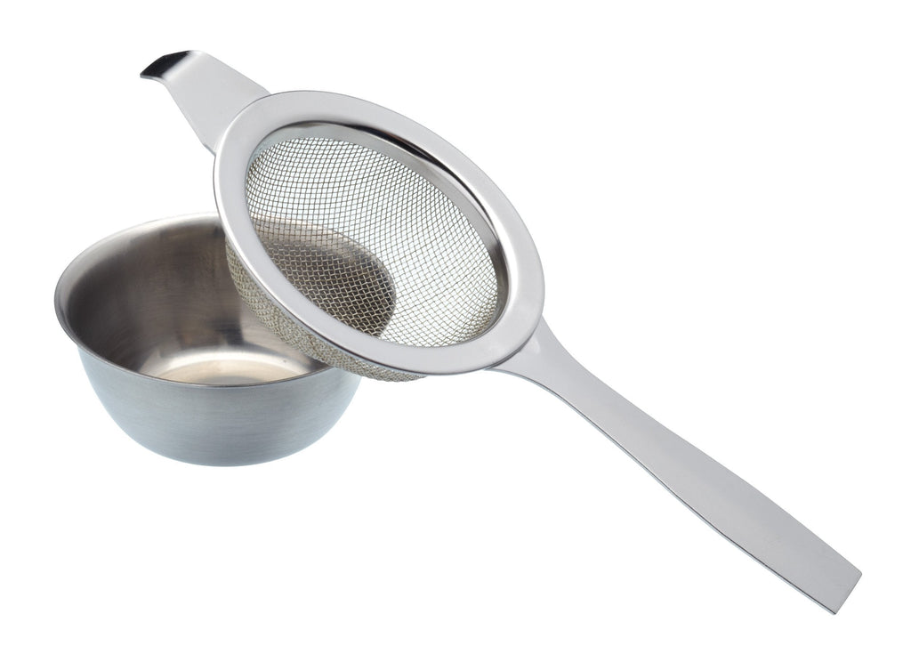 KitchenCraft Strainer for Loose Tea with Long Handle and Stand, 14 cm - NewNest Australia