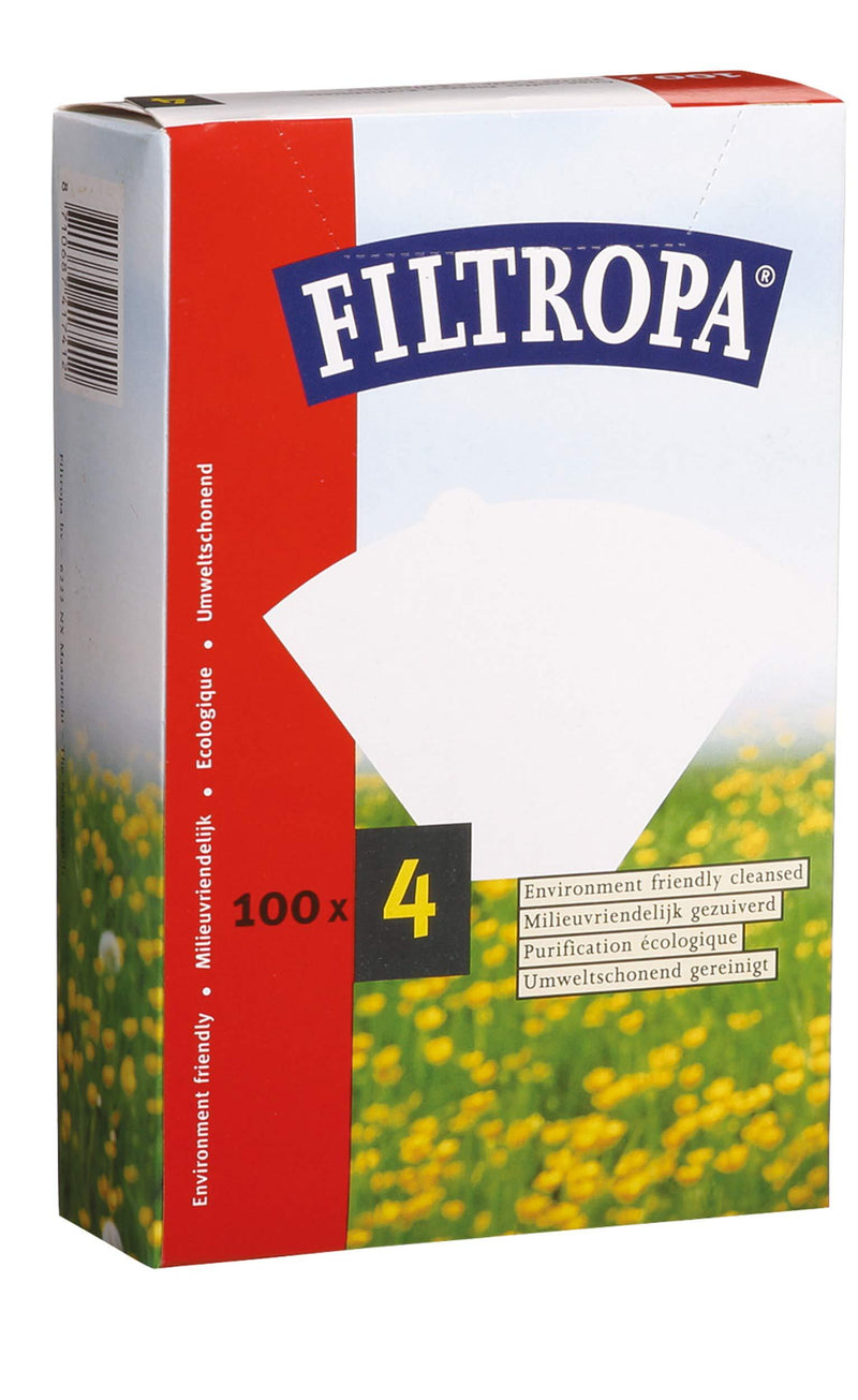 Kitchen Craft PAPFILB Filtropa Bleached Coffee Filter Papers Size 4 (Four), Pack of 100 1 White - NewNest Australia