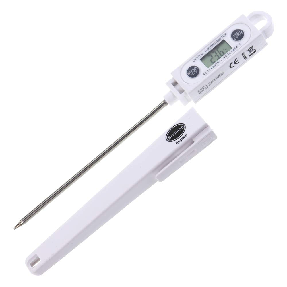 Brannan Instant Read Meat Thermometer Digital Probe - Waterproof Thermometer for Fast Temperature Monitoring - Ideal Temperature Probe for use as a Meat Thermometer - NewNest Australia