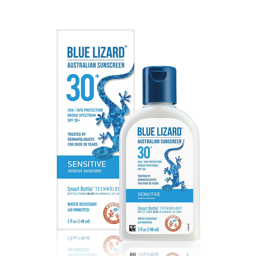 Blue Lizard Sensitive Suncream SPF 30+ (5 fl oz, 148 ml) - NewNest Australia