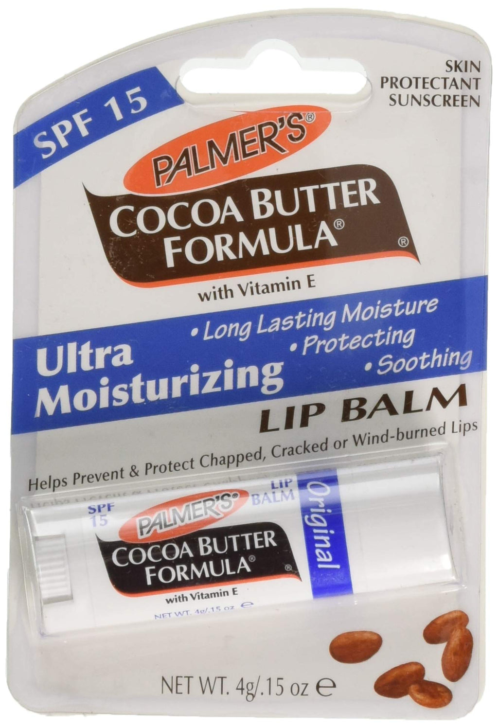 Palmers Cocoa Butter Ultra Moisturizing Lip Balm with SPF15 Stick, 4 g - NewNest Australia