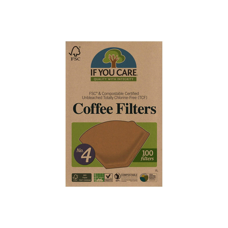 IF YOU CARE J25001 Coffee Filters, No. 4, 100 count. 100 Count (Pack of 1) - NewNest Australia