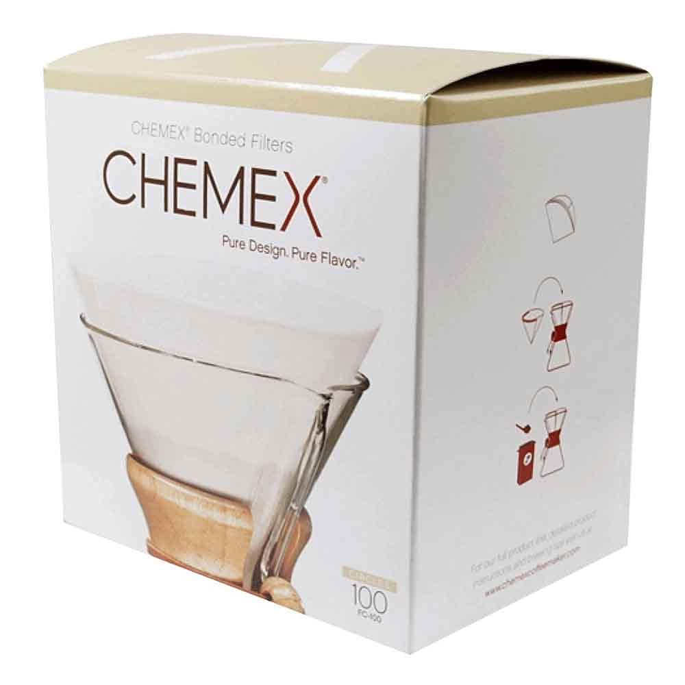 Chemex FS-100 Coffee Filters with 100-Chemex Bonded Filter Squares Square - NewNest Australia