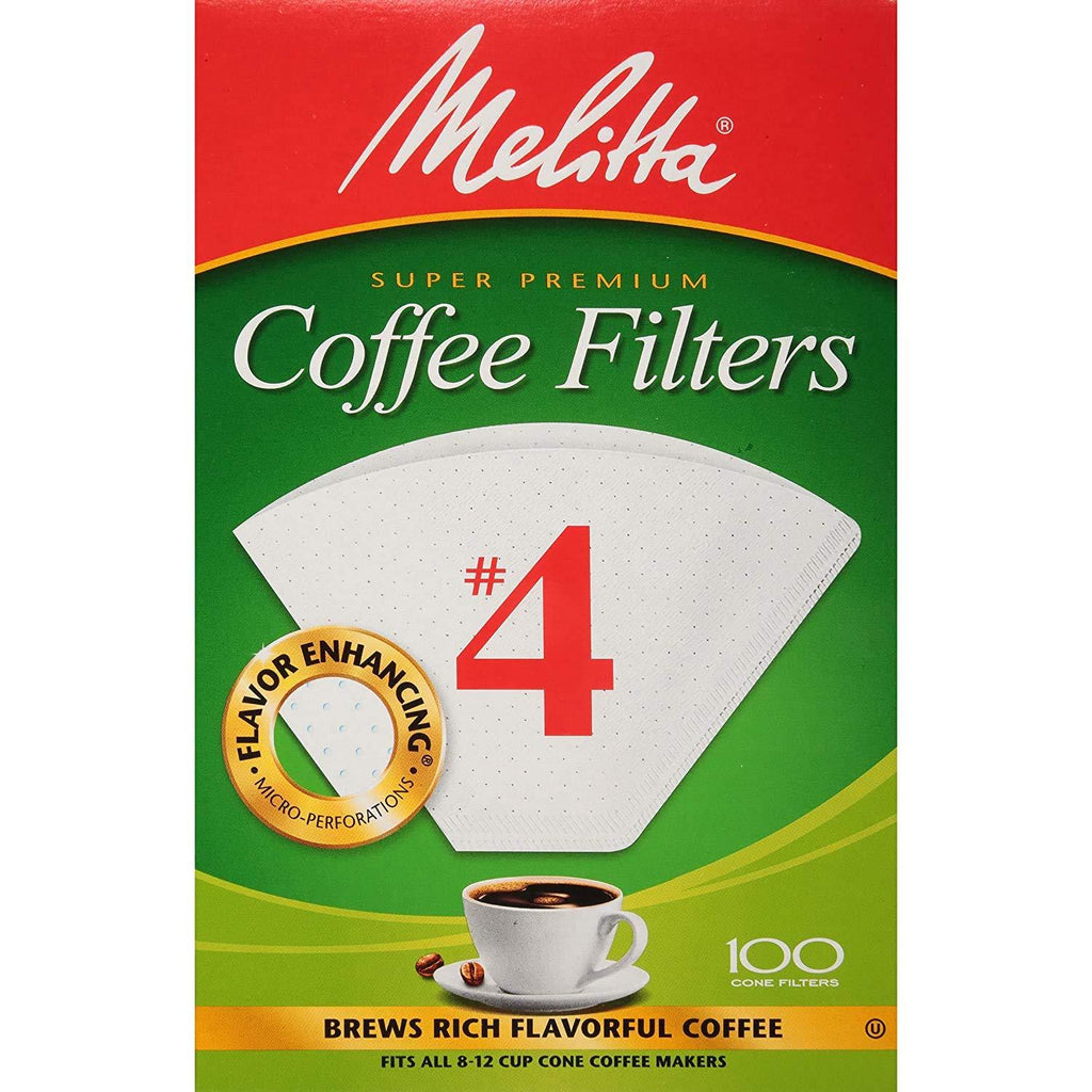 Melitta #4 Cone Coffee Filters, White, 100 Count - NewNest Australia