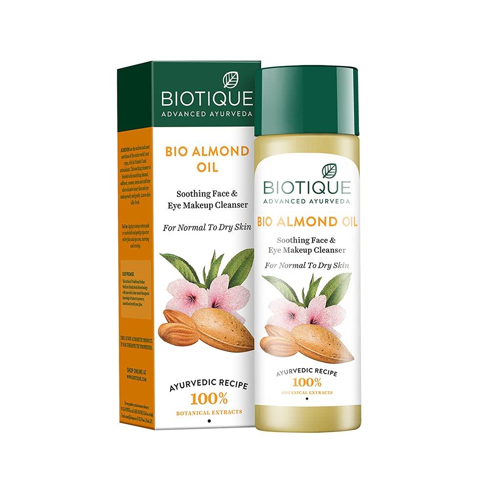 Biotique Almond Oil Soothing Face and Eye Makeup Cleanser for Normal To Dry Skin - NewNest Australia