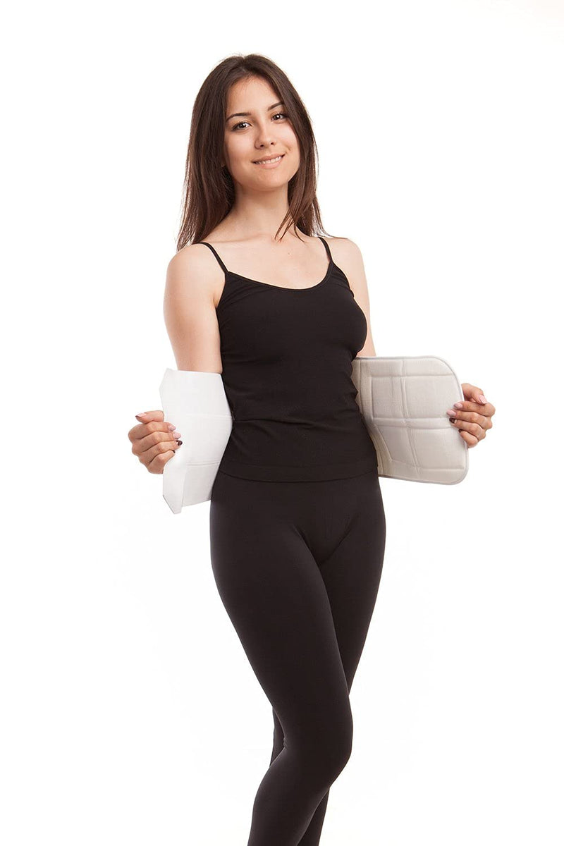 ITA-MED 9” Abdominal Support Binder For Men & Women, Postpartum Post-Surgical Recovery and Pain Relief Wrap, Unisex Abdomen Navel Umbilical Hernia Support Belt with Body-Shaping Effect, Made In USA Small - NewNest Australia