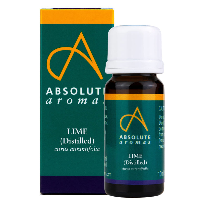 Absolute Aromas Lime (Distilled) (citrus aurantifolia) Essential Oil 10ml - 100% Pure, Natural, Undiluted, Vegan and Cruelty-Free - For use in Diffusers and Aromatherapy Blends - NewNest Australia