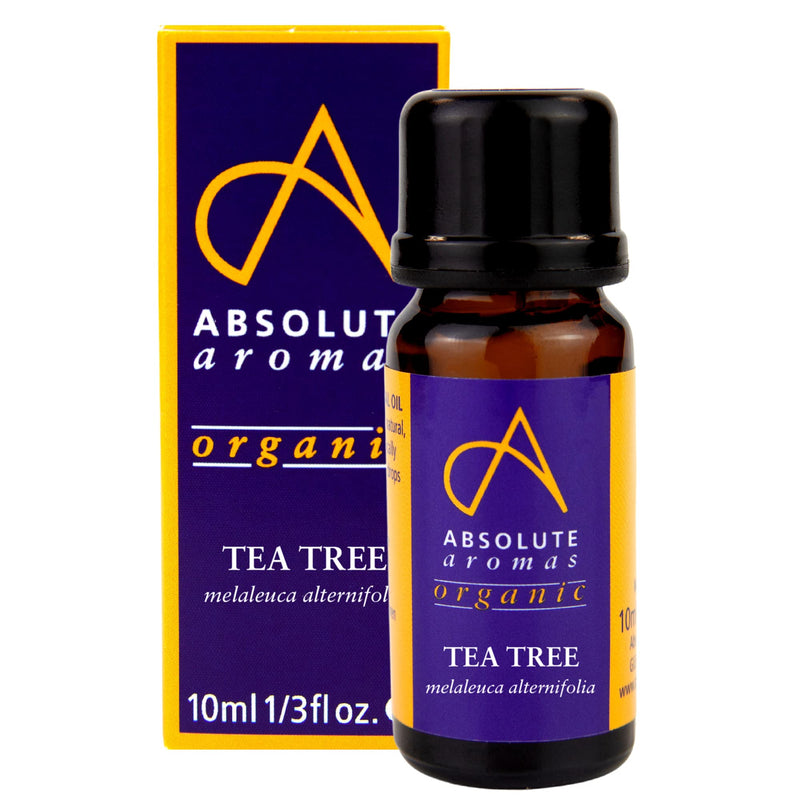 Absolute Aromas Organic Tea Tree Essential Oil 10ml - Pure, Natural, Undiluted, Cruelty Free and Vegan – for Aromatherapy, Diffusers and Face, Hair, Skin and Nail Care - NewNest Australia