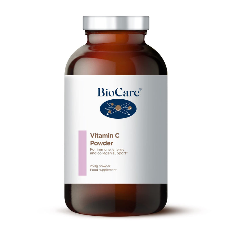 BioCare Vitamin C Powder | Contributes to Normal Function of the Immune System, Reduction of Tiredness and Fatigue, and Collagen Formation | Vegan Friendly | 250g Powder - NewNest Australia