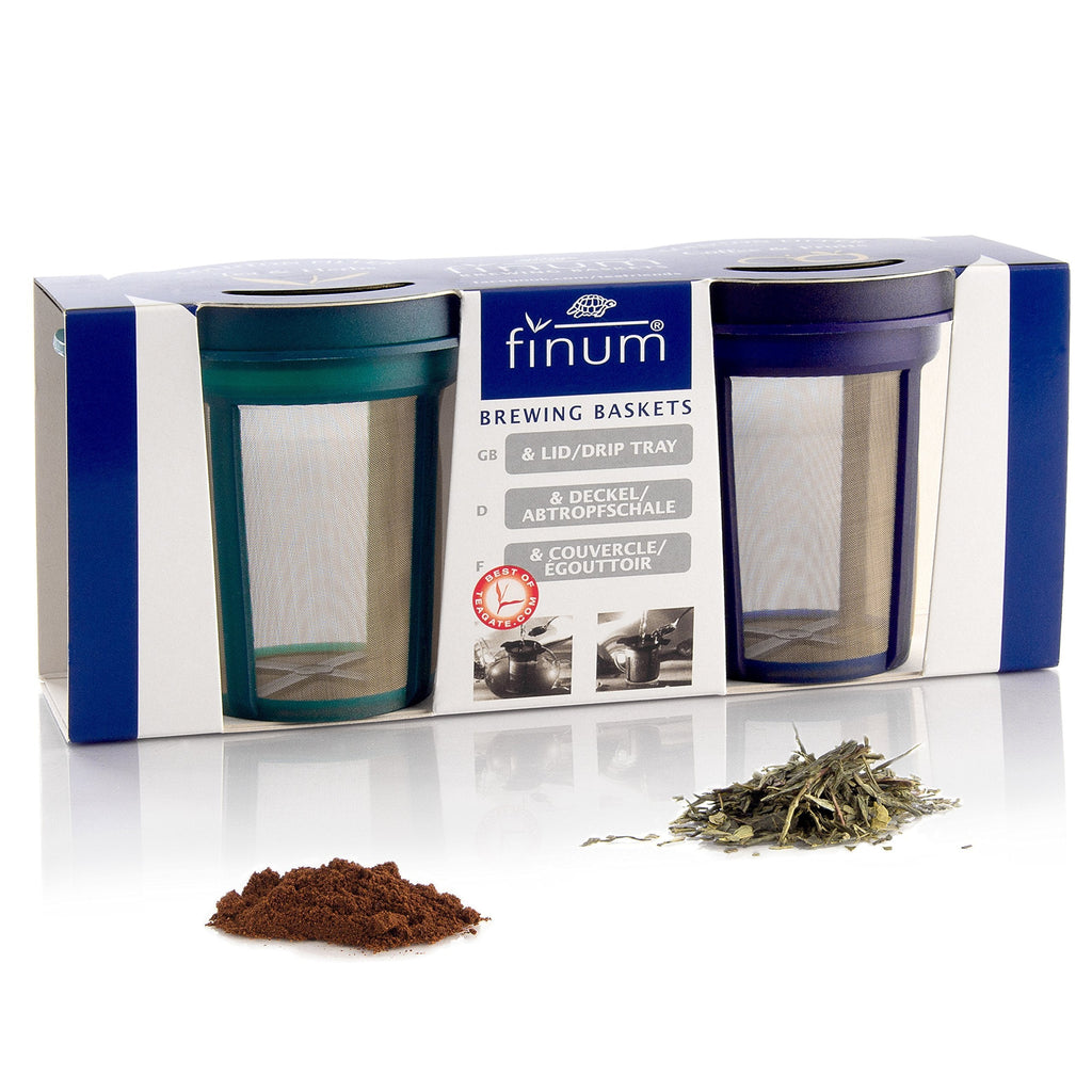 Finum 63/421.08.00 Goldton Brewing Baskets for Tea Set of 2, Stainless Steel, Blue & Green Single - NewNest Australia