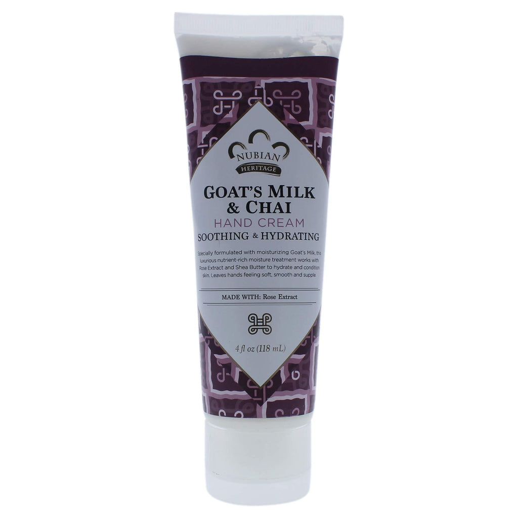 Nubian Heritage Hand Cream, Goat Milk and Chai, 4 Ounce - NewNest Australia