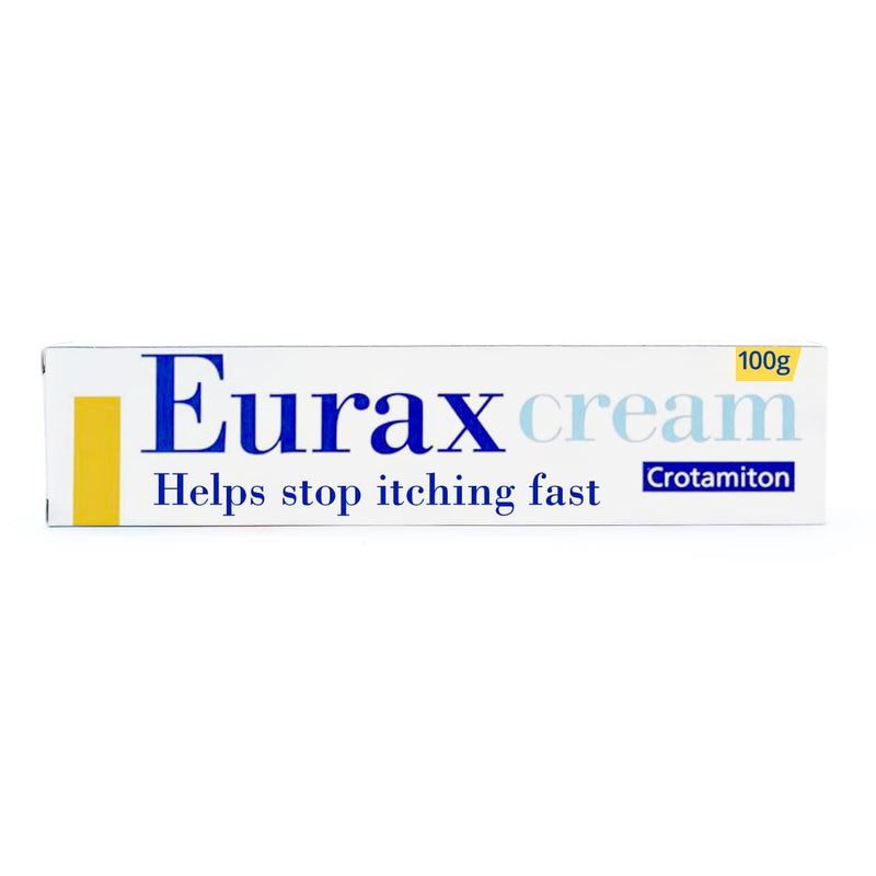 Eurax Itch Relief Cream 100g, Helps Stop Itching Fast, Lasts UpTo 8h for Relief of Itchy dermatitis|Dry eczema|Allergic rashes|Hives nettle rashes|Chickenpox|Insect bite and stings|Heat rashes|Sunburn 100 g - NewNest Australia