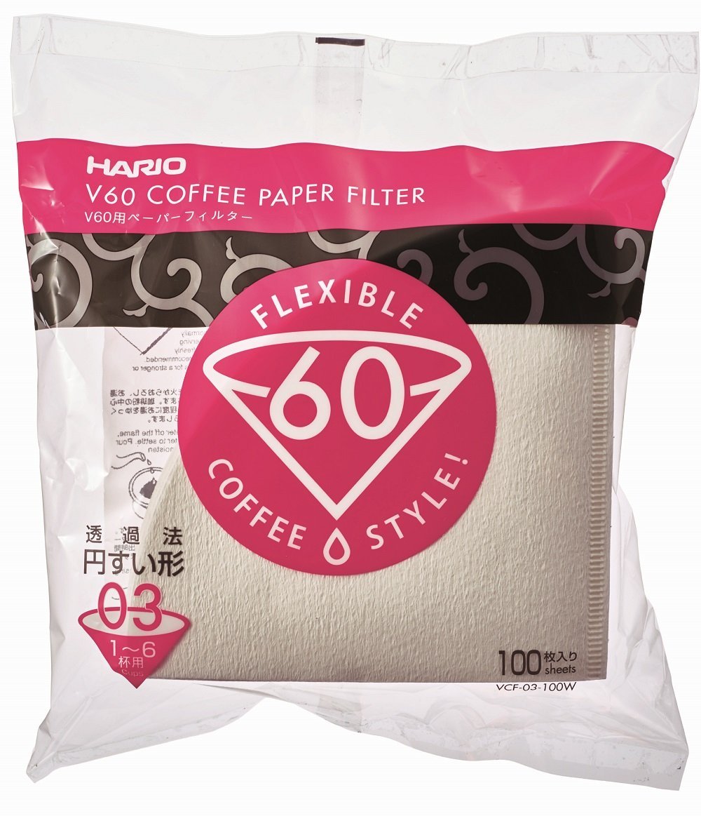 HARIO V60 Coffee Filter Papers White 100 Sheets, Size 3-100pcs 40 count boxed Size 03-100pcs - NewNest Australia