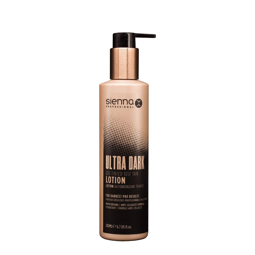 Sienna X Ultra Dark Q10 Tinted Self Tan Lotion 200ml. Vegan Fake Tan Lotion For A Flawless, Streak Free Finish. Enriched With Shea Butter, Q10 and Aloe Vera. Gradual Cream For Long Lasting Glow - NewNest Australia