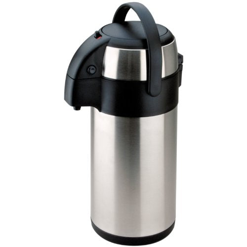 Olympia Pump Action Airpot 3L 370X151mm Stainless Steel Teapot Infuser 3 Ltr - NewNest Australia