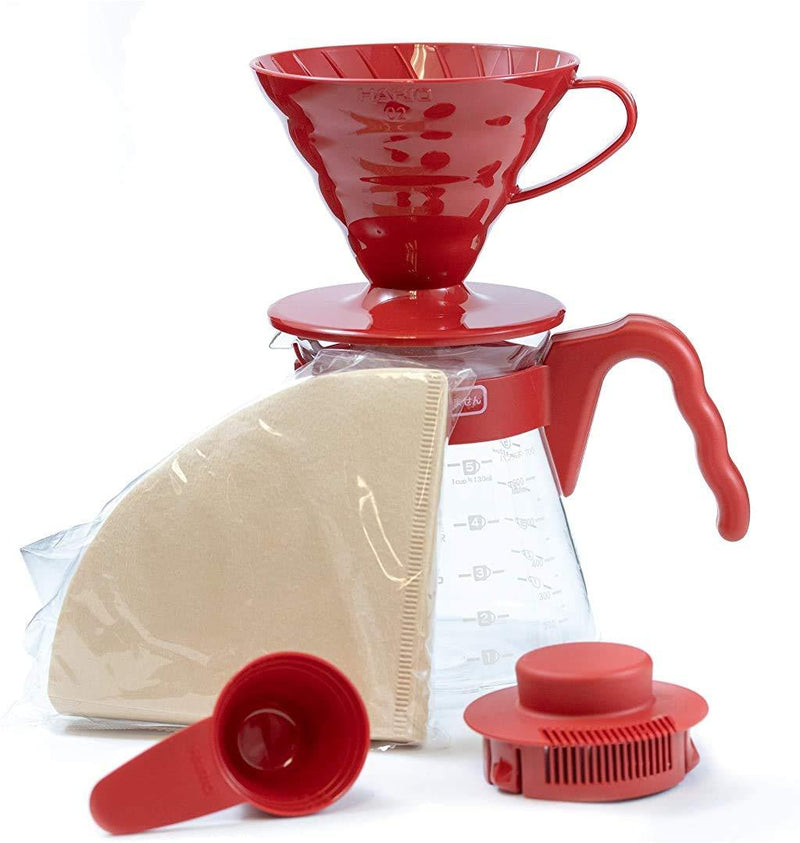 Hario VCSD-02R 1-Piece Plastic Coffee Sever Set, Red 700ml Single - NewNest Australia