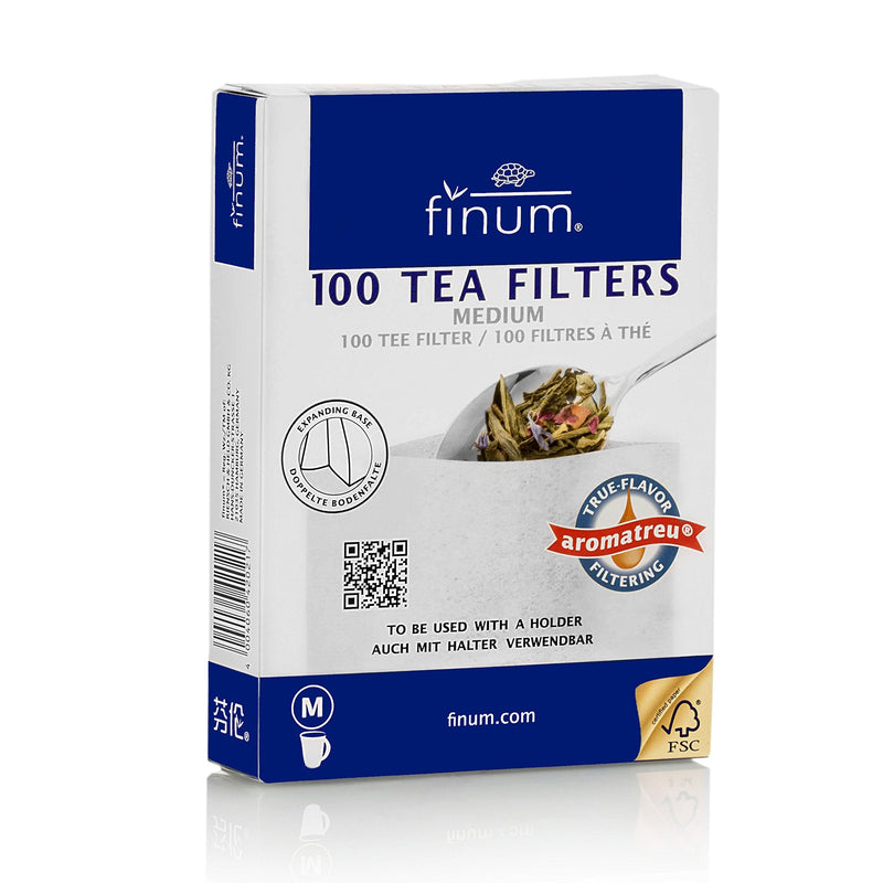 Finum 100 Tea Filters 100X130MM M UP to 6 Cups, White, M - NewNest Australia