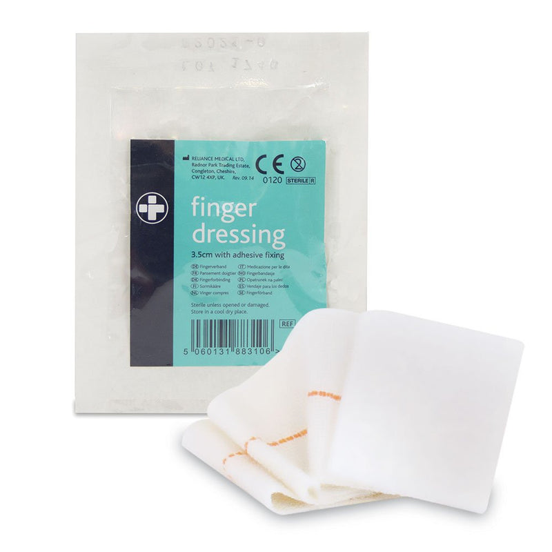 Reliance Rel310 Small Finger Dressing With Adhesive Fixing And More Protection, Features Peelable Tab Sticky Patch. Stretch Bandage And Adhesive Strip Tab 3.5 cm (10 Pieces) - NewNest Australia