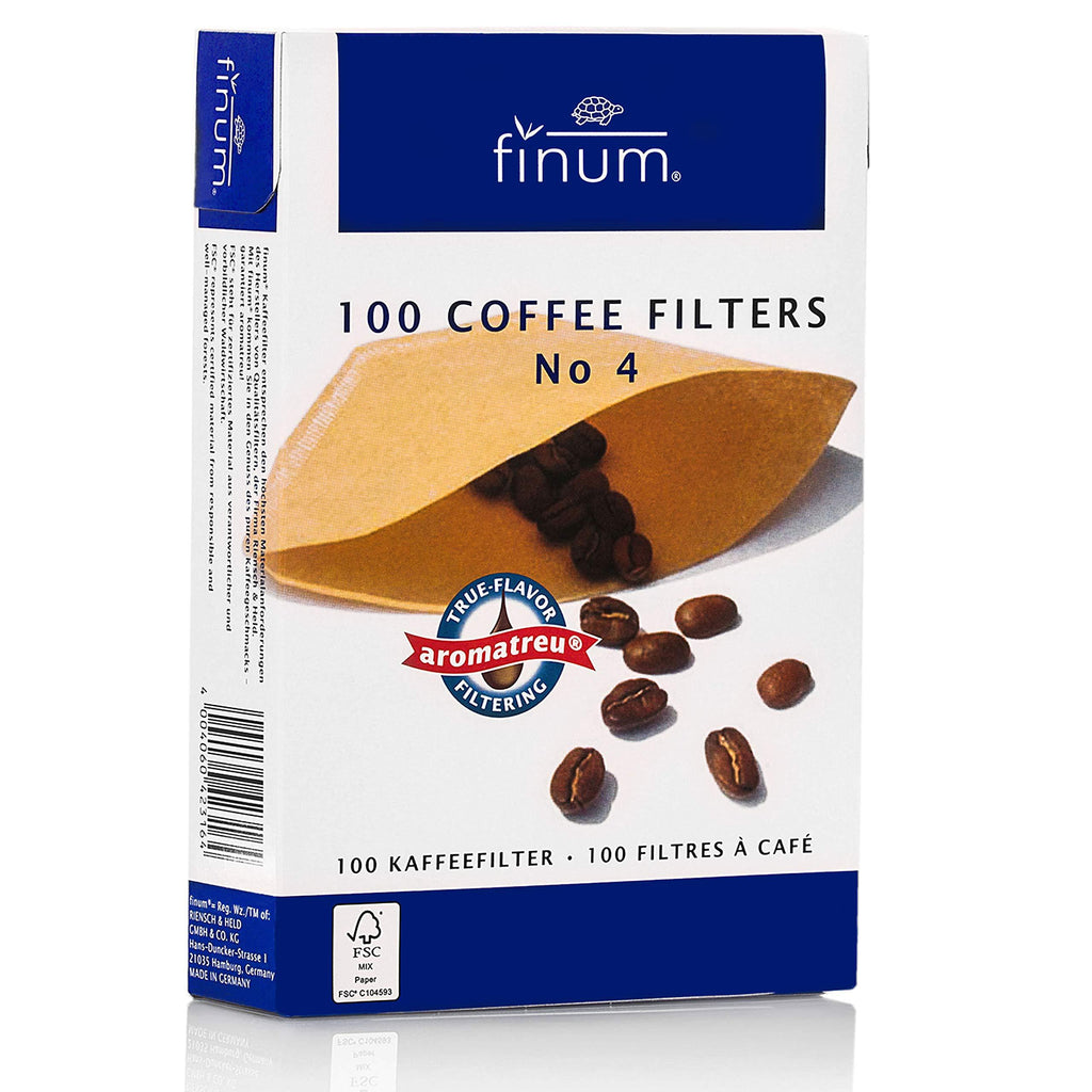 Finum 100 Coffee Filters NO.4 Paper, Brown - NewNest Australia