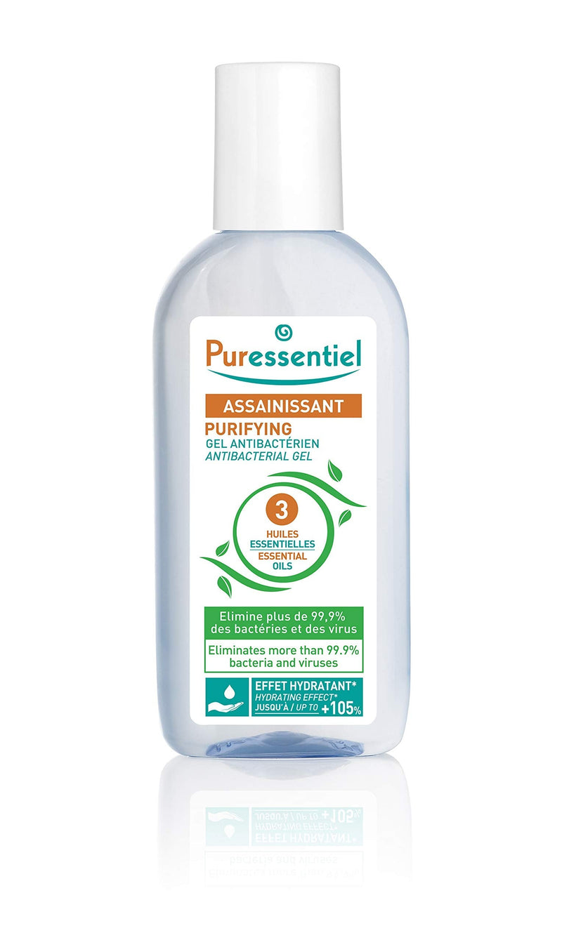 Puressentiel Antibacterial Gel 80 ml - Anti-bacterial, anti-viral, softening - 99.9% viruses and bacteria destroyed - Anti-drying aloe vera, bioalcohol, essential oils of tea tree, lemon, lavandin 80 ml (Pack of 1) - NewNest Australia