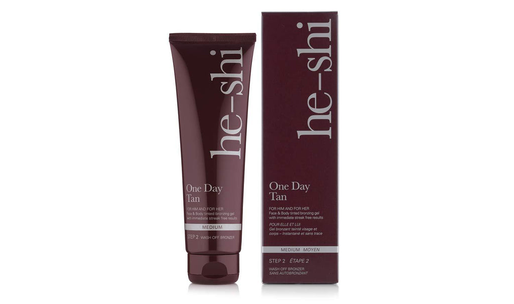 He-Shi One Day Tan Instant Wash Off Fake Tan – No fake Tan Smell – Non Sticky and Fast Drying Tan – Natural Vegan Formula Containing Vitamin E – Body and Face Self Tan (150ml Wash Off Instant Tan) - NewNest Australia