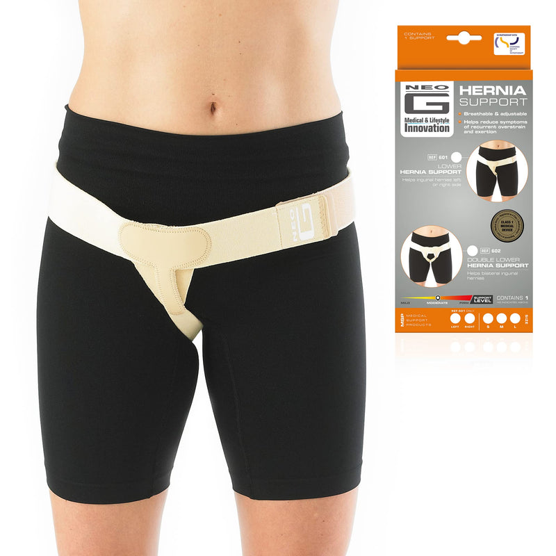 Neo G Lower Hernia Support for Men and Women - Inguinal Hernia Support - Hernia Belt Reduces Symptoms of Overstrain & Exertion - Truss for Hernia Breathable & Adjustable - S - Right SMALL-RIGHT: 25.6 - 31.5 In / 65 - 80 cm - NewNest Australia