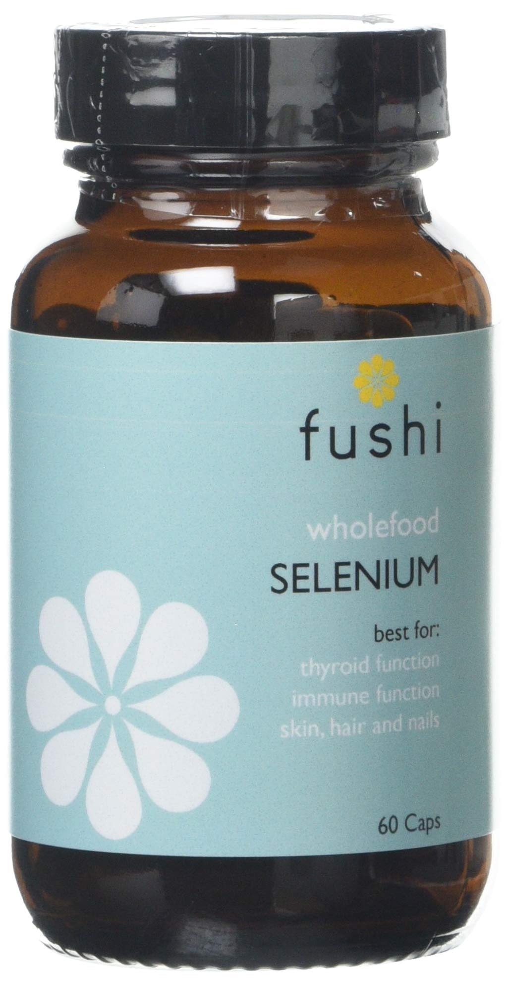 Fushi Selenium Whole Food Capsules, 60 Caps | Best for Thyroid Function, Immune Function, Hair, Skin & Nails | Plant Based Formula, Organically Fermented Selenium Yeast | Vegan, Ethical,Made in the UK - NewNest Australia