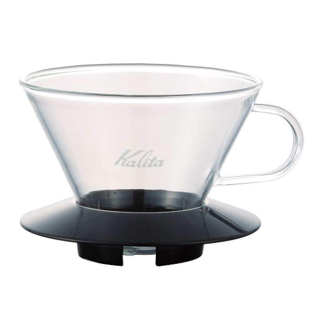 Kalita Wave Pour Over Coffee Dripper, Size 185, Makes 16-26oz, Single Cup Maker, Heat-Resistant Glass, Patented & Portable - NewNest Australia