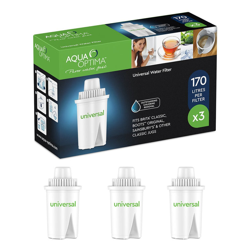 Aqua Optima RUF303 - Universal Water Filter 3 Pack, White - NewNest Australia