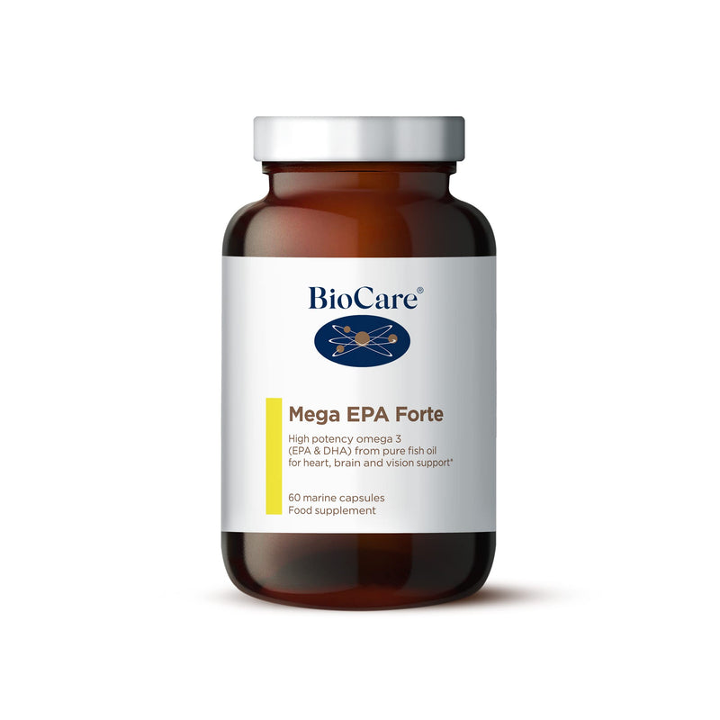 BioCare Mega EPA Forte | Marine Capsules | High Potency Omega-3 | EPA & DHA | From Pure Fish Oil | For Heart, Brain And Vision Support | Food Supplement | 60 Capsules - NewNest Australia