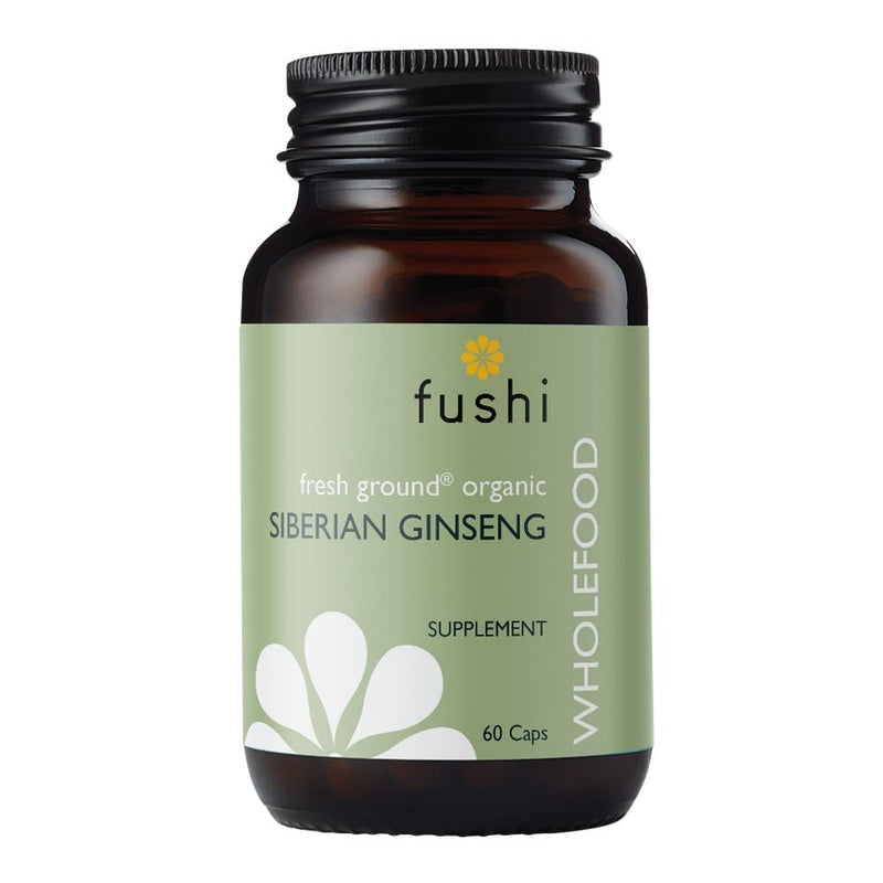 Fushi Organic Siberian Ginseng Capsules, 60 Caps | Fresh-Ground Whole Food | Strengthens Immune System, Purifies Blood, Stimulates Digestion | Ethical & Vegan | Manufactured in the UK - NewNest Australia