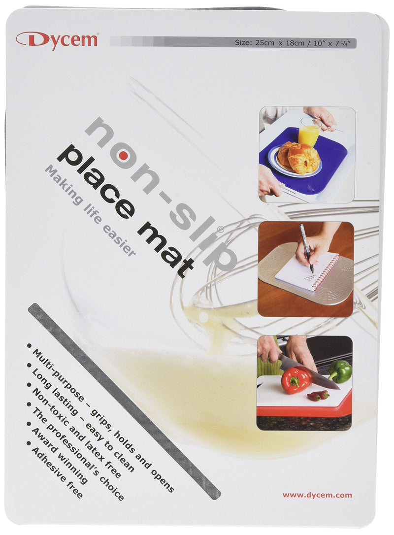 Dycem Non Slip Pad, Rectangular 25 X 18 cm, Silver, Precut Adhering Pad, Grip Assistance, Non-Toxic, Prevents Objects From Sliding or Rolling, Ideal for Cups, Plates, & Eating Utensils Rectangular, 25 X 18CM - NewNest Australia