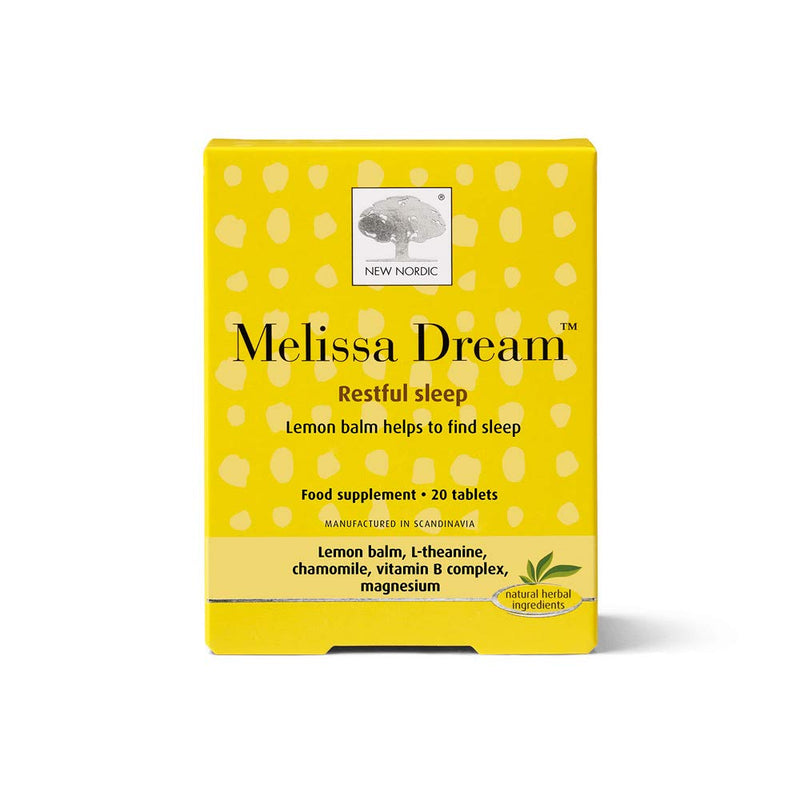 New Nordic Melissa Dream Herbal Sleeping Tablets 20 Pack - Natural Insomnia Relief - Natural Sleep Aid Tablets - Vegan Herbal Sleeping Tablets for Adults - NewNest Australia