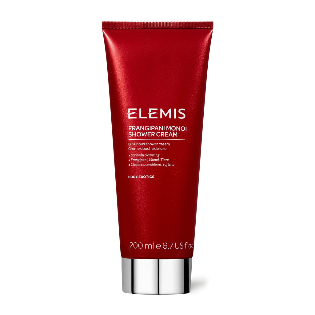 ELEMIS Frangipani Monoi Shower Cream, Luxurious Shower Body Cream to Cleanse, Condition and Soften, Skin-Softening Body Wash Infused with Frangipani and Exotic Oils, 200 ml - NewNest Australia