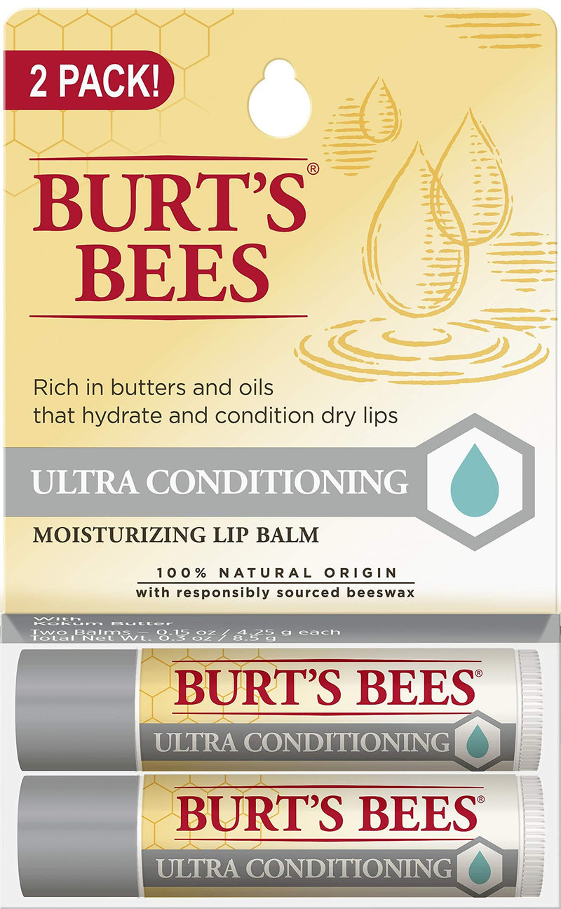 Burt's Bees Burt's Bees Ultra Conditioning with Kokum Butter Blister Box, 0.3 Ounce, 2 Count - NewNest Australia