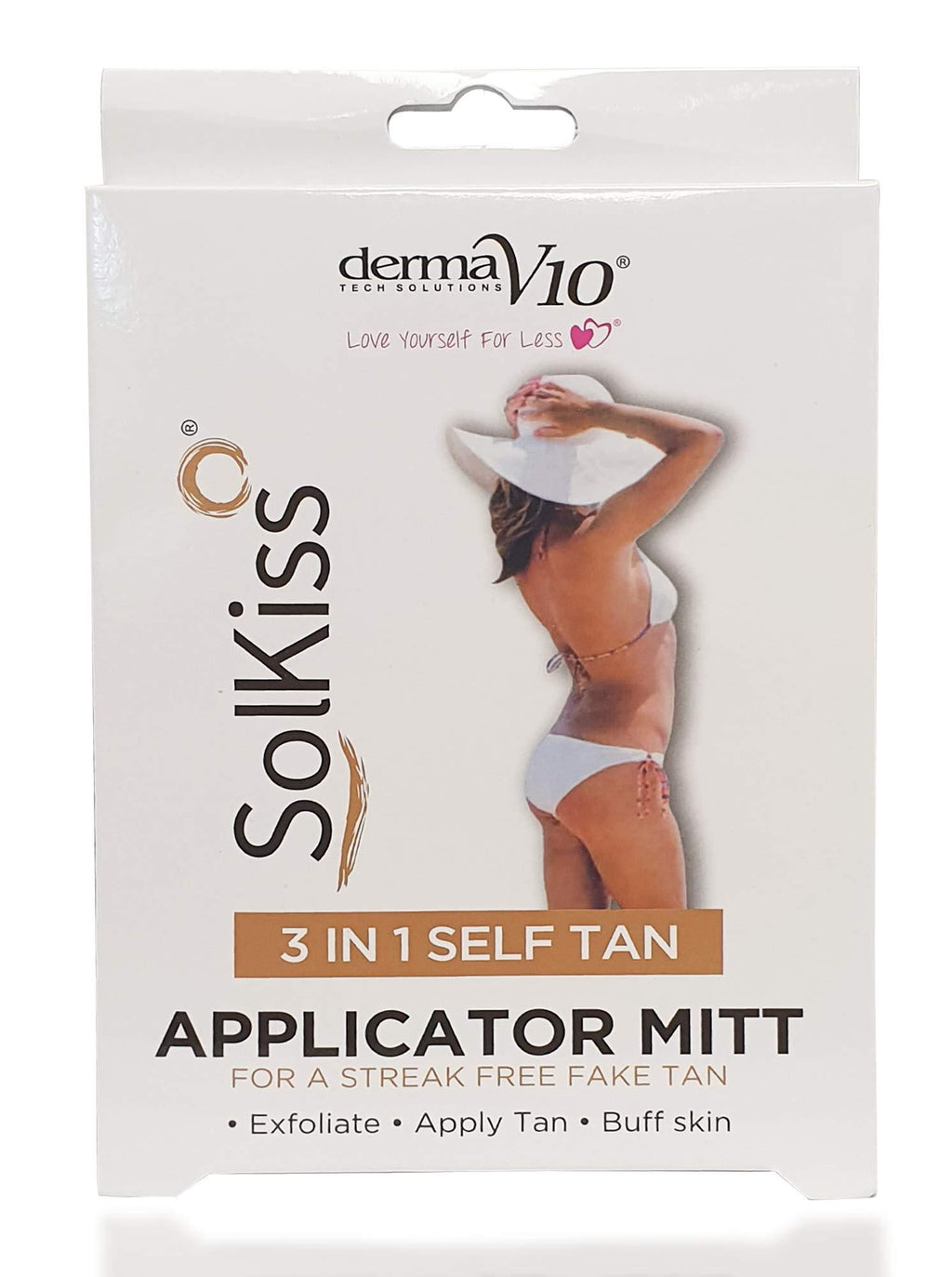 Derma V10 Solkiss 3-in-1 Self Tan Applicator Mitt - NewNest Australia