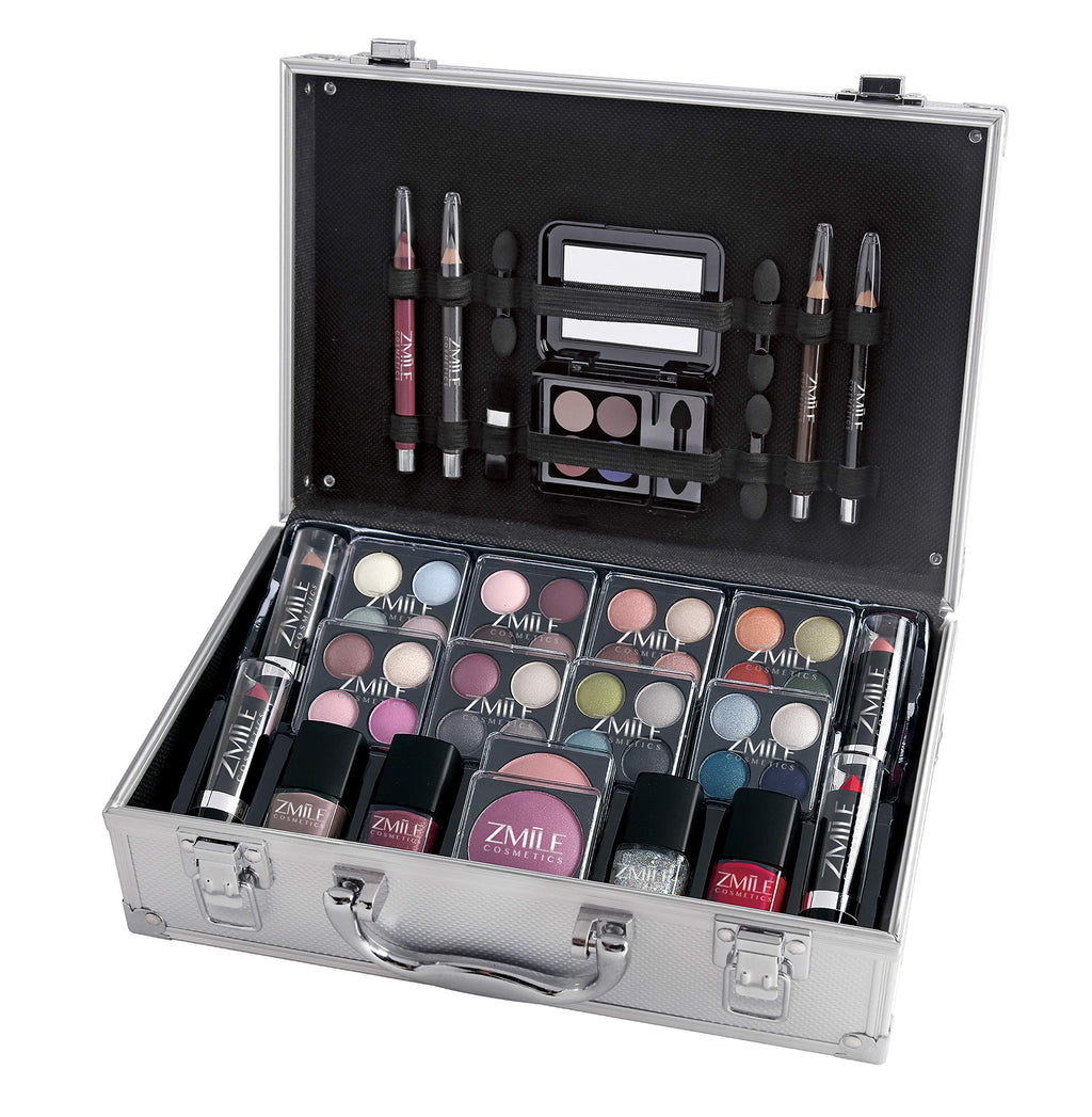 ZMILE Vanity Case Beauty Cosmetic Set Gift Travel Make Up Box Train Storage 51 Piece - NewNest Australia