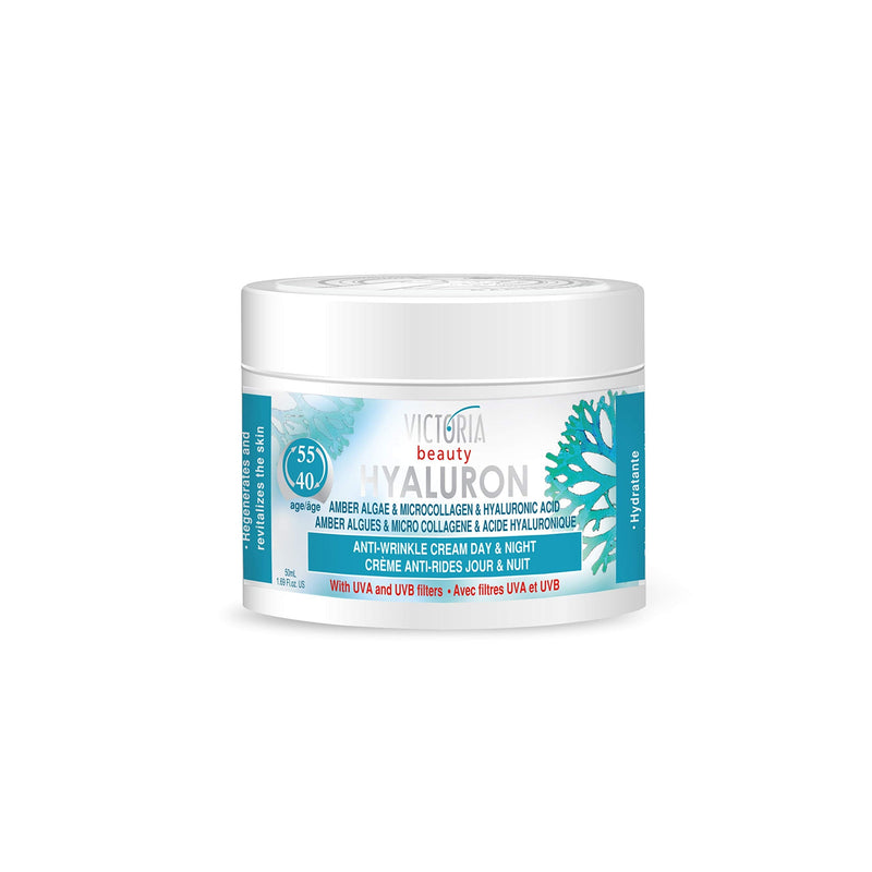 Victoria Beauty Hyaluronic Acid Anti Wrinkle Face Cream with Marine Collagen, Retinol, Niacinamide and Vitamin E - Anti Aging Day and Night Moisturiser For Mature Skin (Age 40+) - Non Comedogenic - NewNest Australia