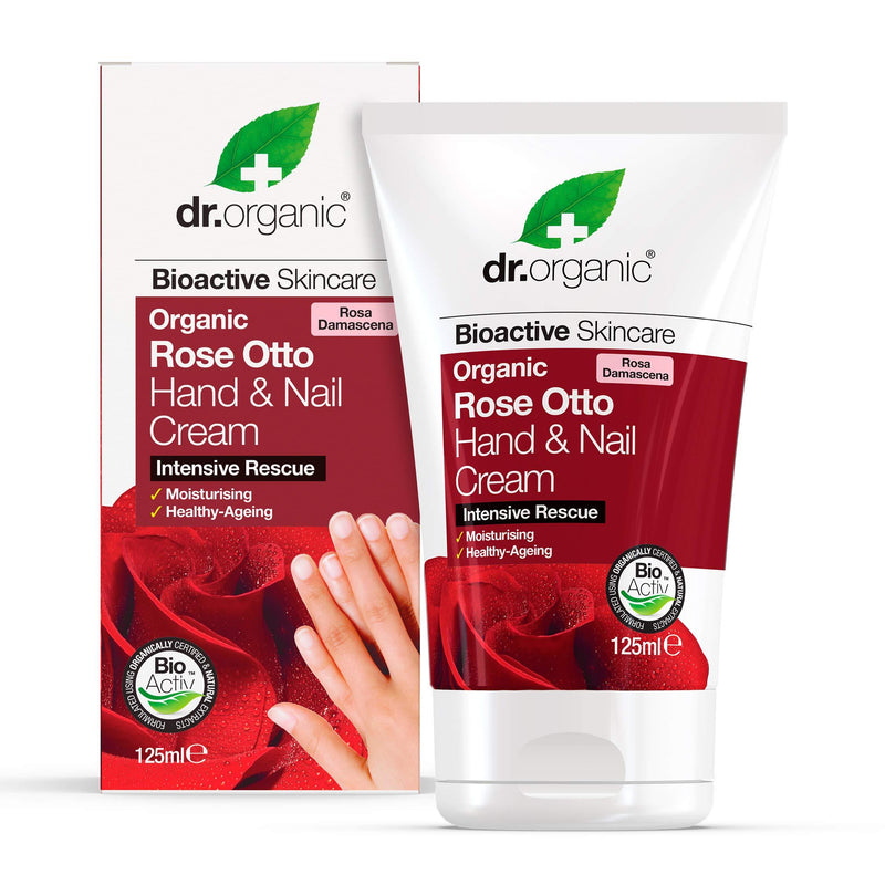 DR ORGANIC Rose Otto Hand & Nail Cream, 125 ml - NewNest Australia