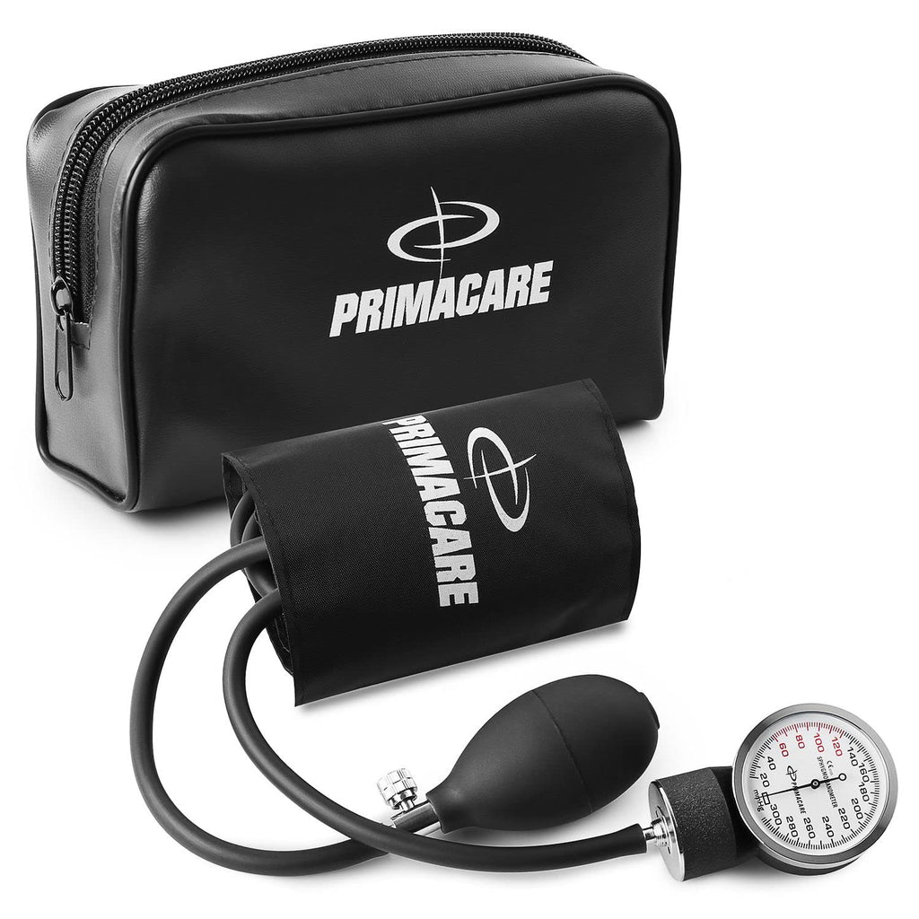 Primacare DS-9191 Aneroid Sphygmomanometer Manual Blood Pressure Monitor Kit, Pediatric Size BP Cuff with Latex Free Inflation System, Waterproof and Portable Nylon Carry Case, Black - NewNest Australia