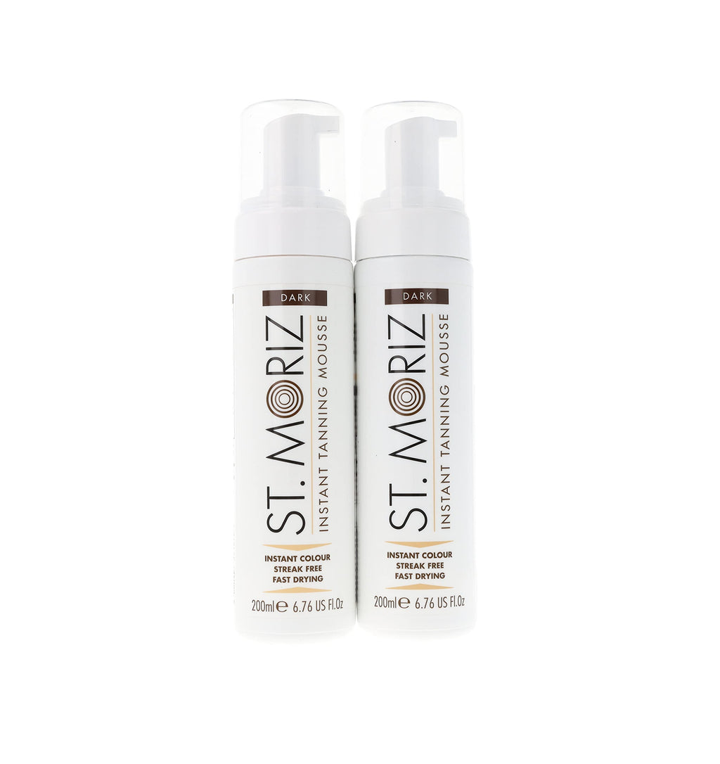 St Moriz Instant Self Tanning Mousse in Dark Tone - All Skin Types - 2 x 200 ml - NewNest Australia