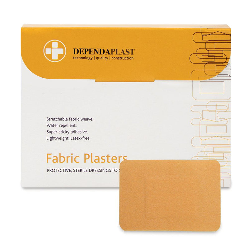 Reliance Medical - DENTAPLAST Premium Fabric Plasters - Protective, Sterile, Brown Dressings to Soothe And Heal, With Stretchable, Water-Repellent Fabric, Box of 50 (7.5cm x 5cm) 7.5x5 cm (Pack of 50) - NewNest Australia