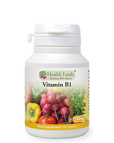 Vitamin B1 100mg x 90 Capsules, Magnesium Stearate Free & No Nasties, Easy to Swallow Small Capsules, Thiamine contributes to Healthy Metabolism and Healthy Heart Function, Made in Wales - NewNest Australia
