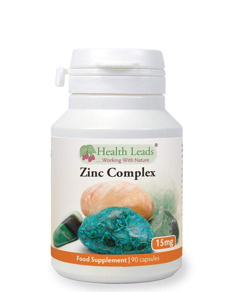 Zinc Complex 15mg 90 Capsules, Without Magnesium Stearate, Zinc contributes to The Normal Function of The Immune System & to The Maintenance of Normal Skin, Hair & Nails, Made in Wales - NewNest Australia