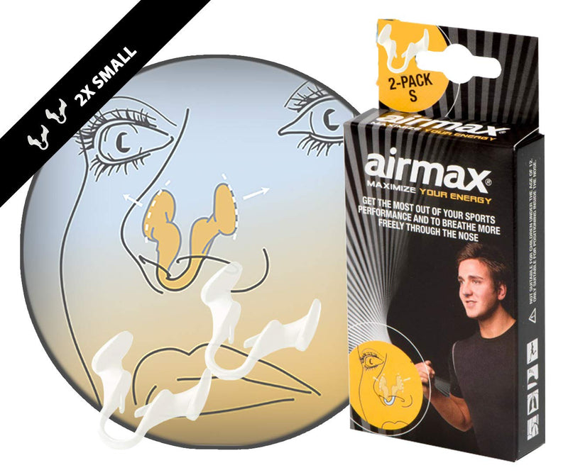 Airmax nasal dilator | Breathe better with Airmax | Against nasal congestion - Sport version - 2x small size, 6-month relief | Airmax is used by athletes to improve performance! - NewNest Australia