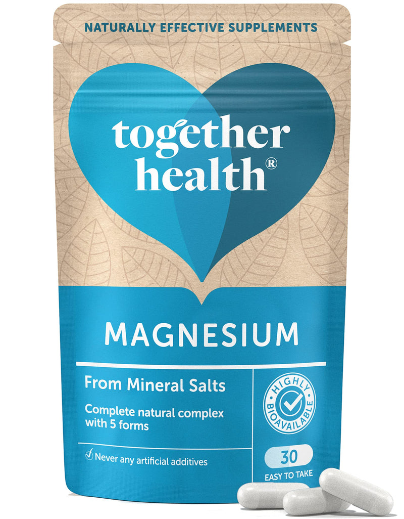 Marine Magnesium – Together Health – from Natural Marine Salts – 5 Natural Forms of Magnesium – Vegan Friendly – Made in The UK – 30 Vegecaps 30 Count (Pack of 1) - NewNest Australia