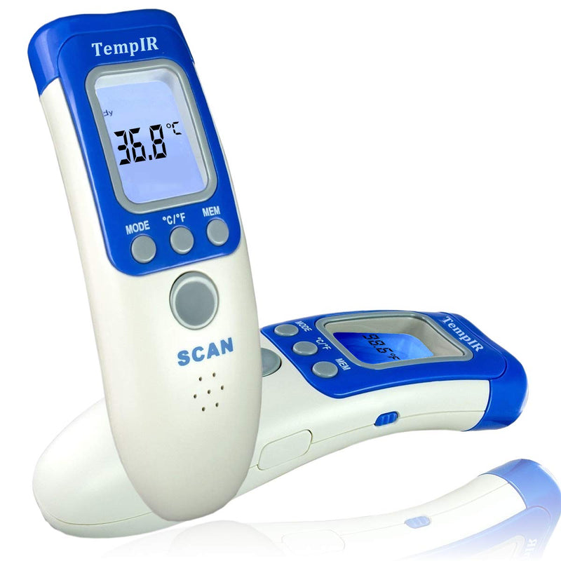 TempIR Non Contact Thermometer Body Temperature Infrared for Baby Adult Child, CE Approved, Forehead, Memory Function, Fever Alarm - TempIR are Approved Suppliers to The NHS - NewNest Australia