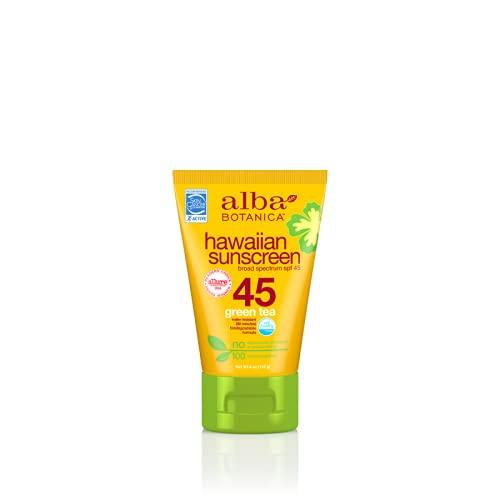 Alba Botanica Hawaiian Green Tea Sunscreen SPF45, 113 g - NewNest Australia