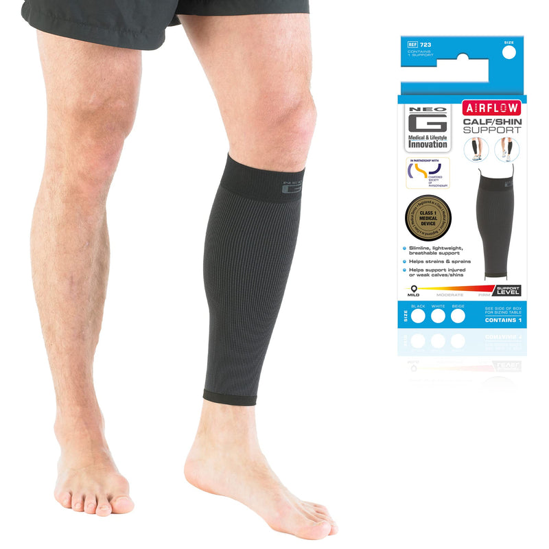 Neo G Calf Support for Running, Sports, Daily Wear– Shin Support for Pain Relief from Calf Injury, Strains, Sprains, Weak Calves – Shin Splints Support - Calf Compression Sleeve Men Women - M MEDIUM: 36 - 40 CM - NewNest Australia